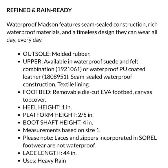 SOREL Madson Moc Toe Waterproof Boot - Picture 13 of 13